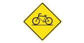 Ontario road sign: Bicycle crossing ahead