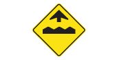 Ontario road sign: Bump or uneven pavement on the road ahead slow down and keep control of your vehicle