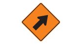 Ontario closed lane road sign
