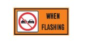 Ontario road sign: Do not pass the pilot vehicle or pace vehicle bearing this sign