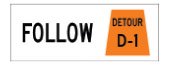 Ontario road sign: Follow detour marker until you return to regular route