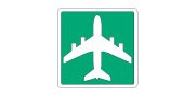 Ontario road sign showing route to an airport