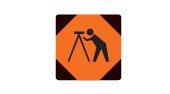 Ontario road sign: Survey crew working on the road ahead