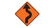 Ontario road sign: Temporary detour from normal traffic route