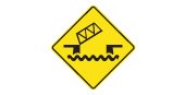 Ontario road sign: The bridge ahead lifts or swings to let boats pass