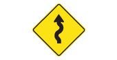 Ontario road sign: Winding road ahead