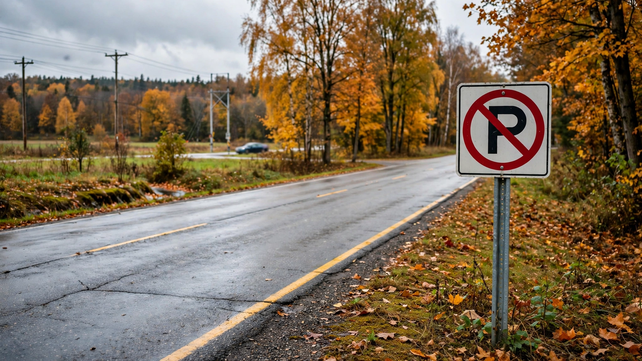 No-parking regulatory sign — Ontario G1 practice