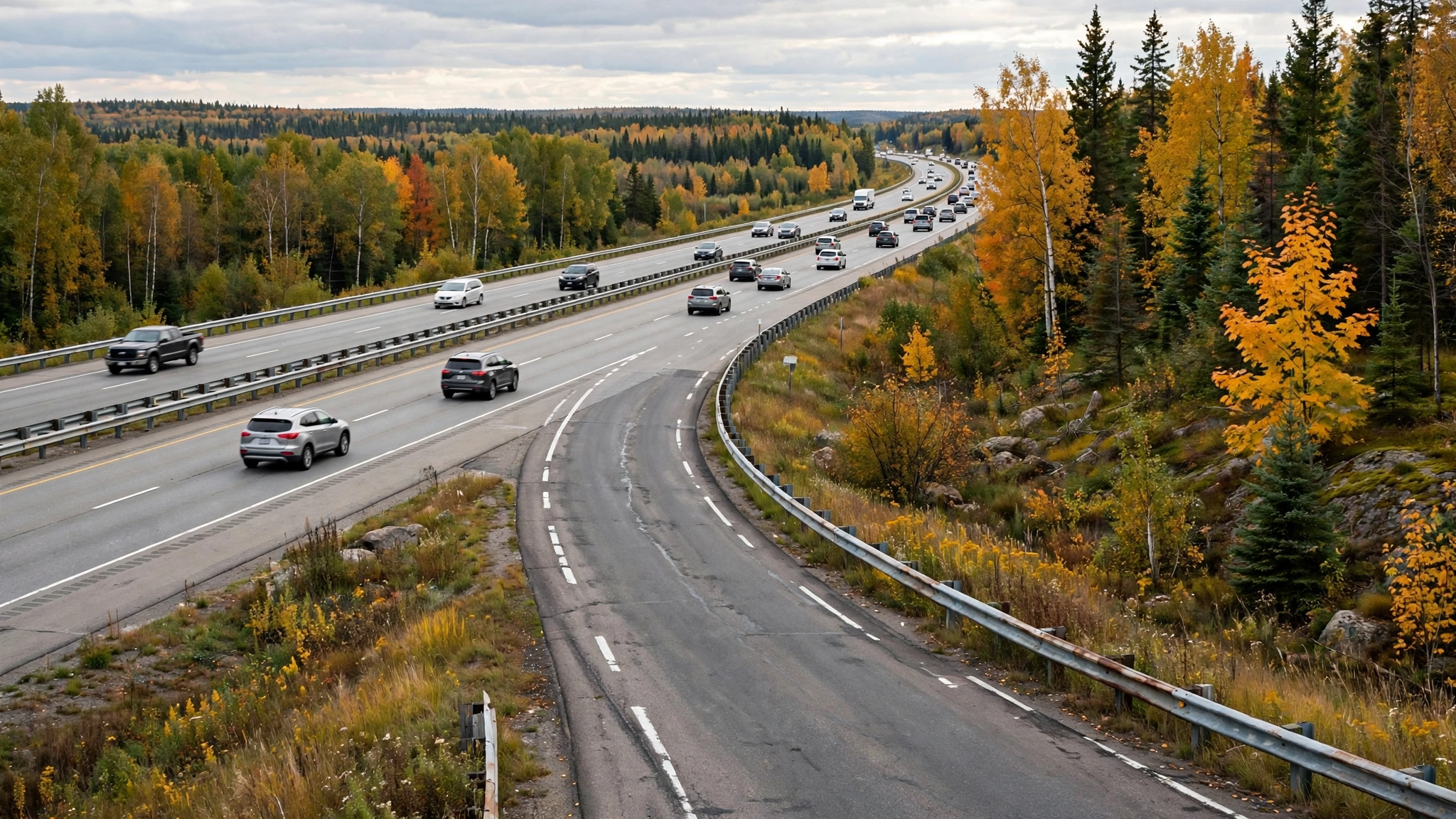 Highway on-ramp merging into traffic — Ontario G1 practice